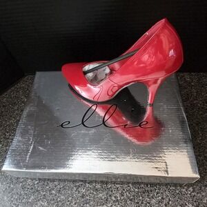 Ellie 8220 Women's Size 7 Red 5 Inch Stiletto Heel Pumps Pointed Toe NIB
